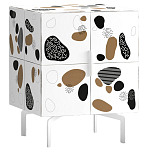 Тумба белая с рисунком Short Graph варинант исполнения - 1 | Loft Concept в Брянске