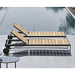 Шезлонг на металлическом каркасе с регулируемой спинкой GUELL Sunbed варинант исполнения - 3 | Loft Concept в Брянске