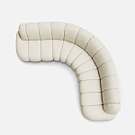 Диван Limoges полукруглой формы с обивкой букле молочного цвета варинант исполнения - 2 | Loft Concept в Брянске