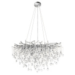 Люстра подвесная с прозрачными стеклянными подвесками в форме капель Диаметр 80 см Droplet Chandelier варинант исполнения - 2 | Loft Concept в Брянске