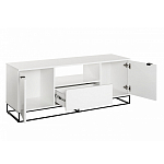 ТВ-тумба белая с  2-мя дверцами и ящиком Strict Lines варинант исполнения - 3 | Loft Concept в Брянске