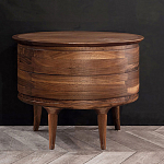 Прикроватный столик из дерева с 2-мя ящиками Moon Walnut Furniture варинант исполнения - 8 | Loft Concept в Брянске