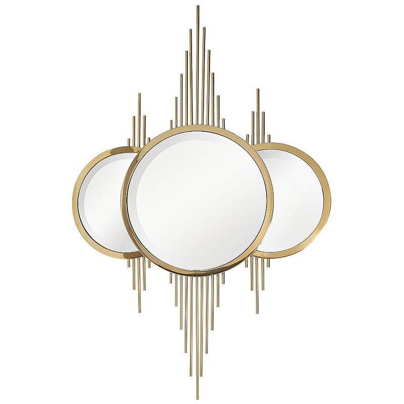 Зеркало настенное тройное Fry Ty Золотой Зеркало в Брянске | Loft Concept 