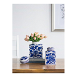 Ваза с крышкой в китайском стиле Oriental Blue & White Ornament Vases варинант исполнения - 5 | Loft Concept в Брянске