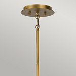 Люстра цвета латунь с 6-ю лампами свечами внутри цилиндрического абажура из черных металлических реек Kichler варинант исполнения - 4 | Loft Concept в Брянске