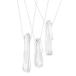 Подвесной светильник белого цвета с 3-мя изогнутыми плафонами Flow Loop варинант исполнения - 1 | Loft Concept в Брянске