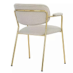 Стул Singer Chair с подлокотниками серый на золотистых ножках варинант исполнения - 3 | Loft Concept в Брянске