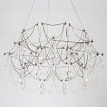 Люстра с каркасом из тонких металлических нитей и хрустальными подвесками Crystal Metal Threads Chandelier 60 варинант исполнения - 5 | Loft Concept в Брянске