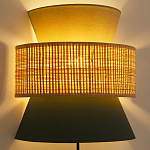 Бра с плетеным декором Bonnie Wicker Green Wall Lamp варинант исполнения - 2 | Loft Concept в Брянске