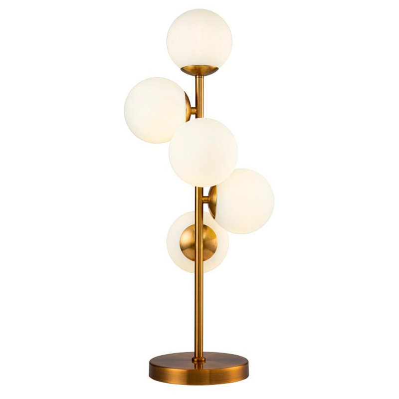 Настольная лампа White Balls Table lamp Латунь Белое матовое стекло Настольная лампа White Balls Table lamp Латунь Белое матовое стекло в Брянске | Loft Concept