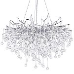 Люстра с хрустальными подвесками капли серебро Droplet Silver Chandelier 15 варинант исполнения - 1 | Loft Concept в Брянске