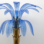 Торшер Glass Decorated Palm Floor Lamp Blue Листья Пальмы  варинант исполнения - 3 | Loft Concept в Брянске