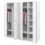 Шкаф белый четырёхдверный для одежды Antique Order варинант исполнения - 3 | Loft Concept в Брянске