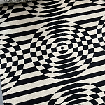 Мебельная ткань Жаккард черно-белый принт 145 см T3-78 варинант исполнения - 1 | Loft Concept в Брянске