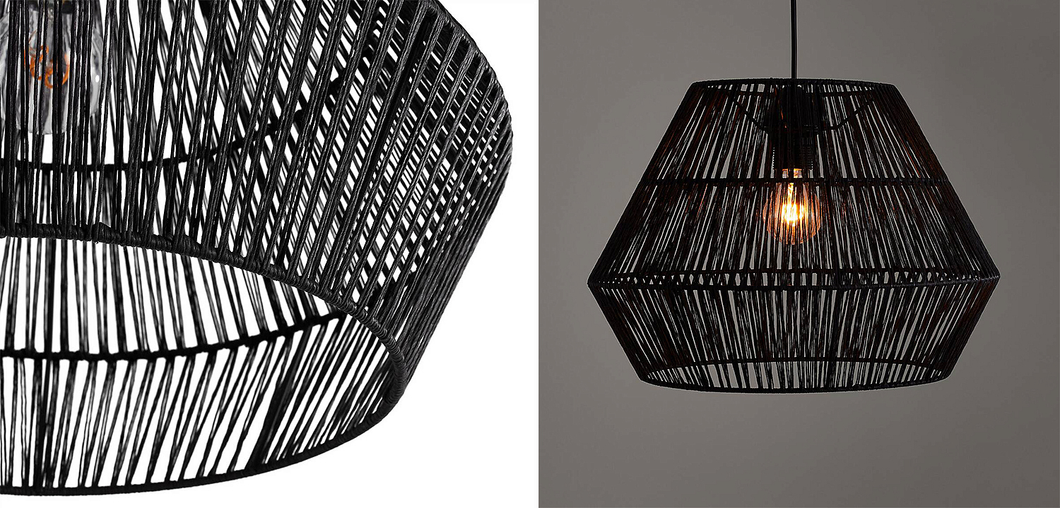 Подвесной светильник Signe Wicker Hemp Black Подвесной светильник Signe Wicker Hemp Black - Loft-Concept в Брянске