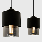 Подвесной светильник с 2-мя плафонами из дымчатого стекла Volta Flos Duo Hanging Lamp варинант исполнения - 3 | Loft Concept в Брянске