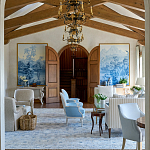 Обои ручная роспись Le Brésil Mer Bleue варинант исполнения - 4 | Loft Concept в Брянске