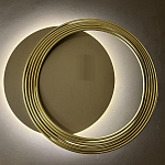 Бра светодиодное круглое в матовых оттенках коричневого и золотого цвета Kosmikos варинант исполнения - 1 | Loft Concept в Брянске