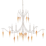 Люстра белая фактурная с подвесками из ракушек Study of Grace варинант исполнения - 2 | Loft Concept в Брянске