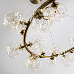 Дизайнерская кольцевая люстра с гирляндой внутри стеклянных сферических плафонов Iona Garland Chandelier 25 варинант исполнения - 4 | Loft Concept в Брянске