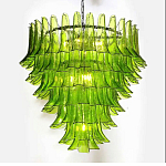 Люстра из семи ярусов зеленого стекла Independence варинант исполнения - 8 | Loft Concept в Брянске