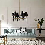 Дизайнерский журнальный столик с круглой столешницей на золотых ножках Risenbix варинант исполнения - 2 | Loft Concept в Брянске