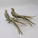 Статуэтка бронзовая пара Фазаны золотые Bronze Birds варинант исполнения - 2 | Loft Concept в Брянске