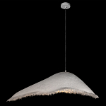 Подвесной светильник с асимметричным волнообразным абажуром и фактурной бахромой по краю Tactile Line варинант исполнения - 13 | Loft Concept в Брянске