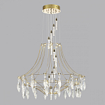 Люстра подвесная из металла с хрустальными прозрачными подвесками Quasar 81 варинант исполнения - 4 | Loft Concept в Брянске