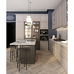 Угловая кухня с островом из массива дерева Amaline Kitchen Set варинант исполнения - 3 | Loft Concept в Брянске