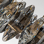 Люстра подвесная круглая с овальными подвесками из стекла дымчатого цвета Harlow Crystal Round варинант исполнения - 3 | Loft Concept в Брянске