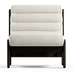 Кресло с деревянным каркасом и обивкой из белой ткани букле Medieval Furniture варинант исполнения - 3 | Loft Concept в Брянске