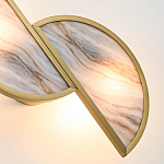 Бра с двумя полукруглыми плафонами из искусственного алебастра в бронзовой оправе Marbella варинант исполнения - 5 | Loft Concept в Брянске