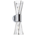Бра с декором в виде хрустальных и металлических трубочек Nembus Glass Chrome Wall Lamp варинант исполнения - 1 | Loft Concept в Брянске