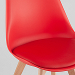 Стул с основой из пластика и мягким сиденьем Arvika Red варинант исполнения - 7 | Loft Concept в Брянске
