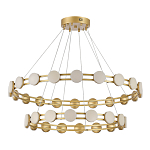 Люстра двухъярусная с круглыми светодиодными источниками света Maxine Light варинант исполнения - 7 | Loft Concept в Брянске