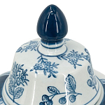 Ваза с крышкой и голубым цветочным рисунком 37 см Blue & White Ornament варинант исполнения - 3 | Loft Concept в Брянске