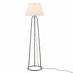 Торшер с конусовидным тканевым абажуром и фактурным каркасом Industrial Profile варинант исполнения - 1 | Loft Concept в Брянске