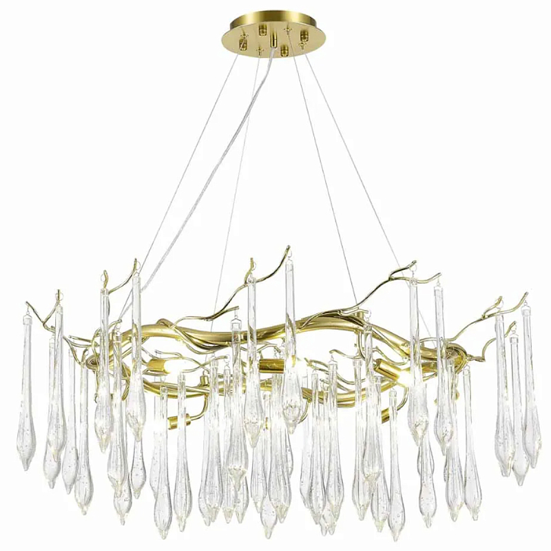 Люстра TEARDROPS Crystal Rain 80 см Золотой Люстра TEARDROPS Crystal Rain 80 см Золотой в Брянске | Loft Concept
