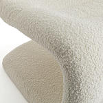 Кресло изогнутое с обивкой из ткани букле Smooth Bend Boucle Chair варинант исполнения - 5 | Loft Concept в Брянске