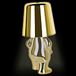 Настольная лампа фигурная золотого цвета с гладким абажуром Высота 19 см Sophia варинант исполнения - 7 | Loft Concept в Брянске