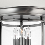 Потолочный светильник в форме фонаря с прозрачным цилиндрическим плафоном и тремя лампами в форме свечей Hinkley варинант исполнения - 4 | Loft Concept в Брянске