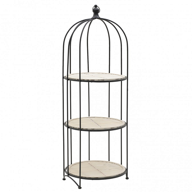 Стеллаж Cage Rack Circle Черный Бежевый Стеллаж Cage Rack Circle Черный Бежевый в Брянске | Loft Concept