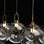 Люстра с 7-ю плафонами из прозрачного стекла в форме шара Orb Cascade  варинант исполнения - 7 | Loft Concept в Брянске