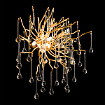 Бра с лучеобразным основанием и подвесками из прозрачного стекла в виде длинных капель Droplet Chandelier варинант исполнения - 4 | Loft Concept в Брянске