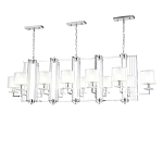 Люстра прямоугольной формы с 12-ю цилиндрическими плафонами из стекла Laurent варинант исполнения - 4 | Loft Concept в Брянске