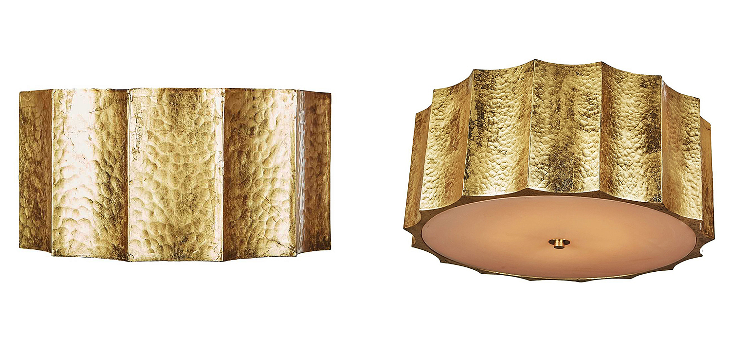 Потолочный светильник Grooved Gold Drum Потолочный светильник Grooved Gold Drum - Loft-Concept в Брянске