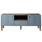 ТВ-тумба серая из массива бука с 2-мя дверками и ящиком Wenge Light варинант исполнения - 2 | Loft Concept в Брянске