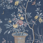 Обои ручная роспись Houghton Dark Blue варинант исполнения - 2 | Loft Concept в Брянске