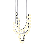 Люстра подвесная светодиодная с круглыми плафонами белого цвета PEARLS Suspension 39  варинант исполнения - 1 | Loft Concept в Брянске